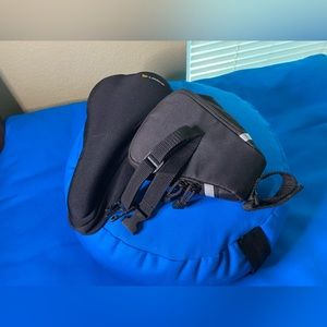 Padded Bike seat cover and storage pouch/pack